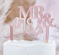 Preview: Torten Topper - MR & Mrs - Rosé Gold